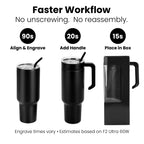 40oz Tumbler with Handle CUSTOMIZABLE