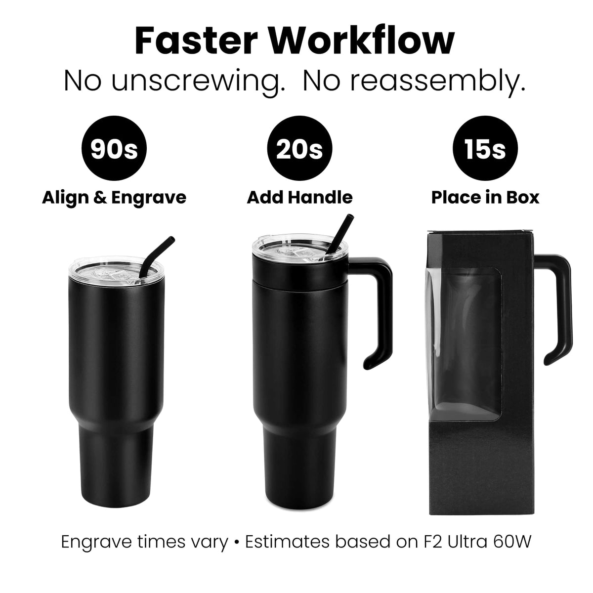 40oz Tumbler with Handle CUSTOMIZABLE
