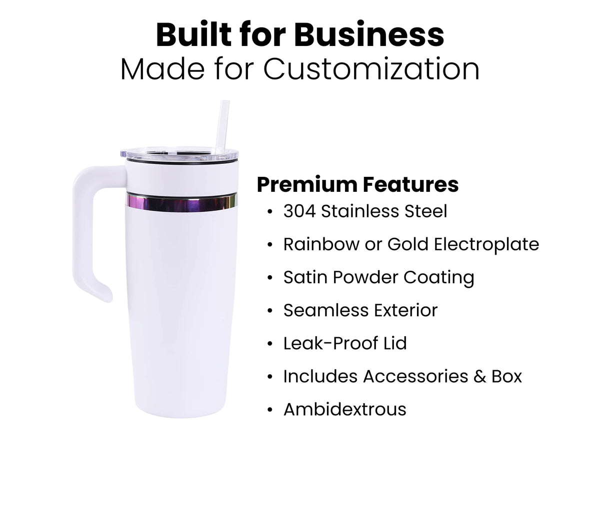 20oz Electroplated Tumbler with Handle