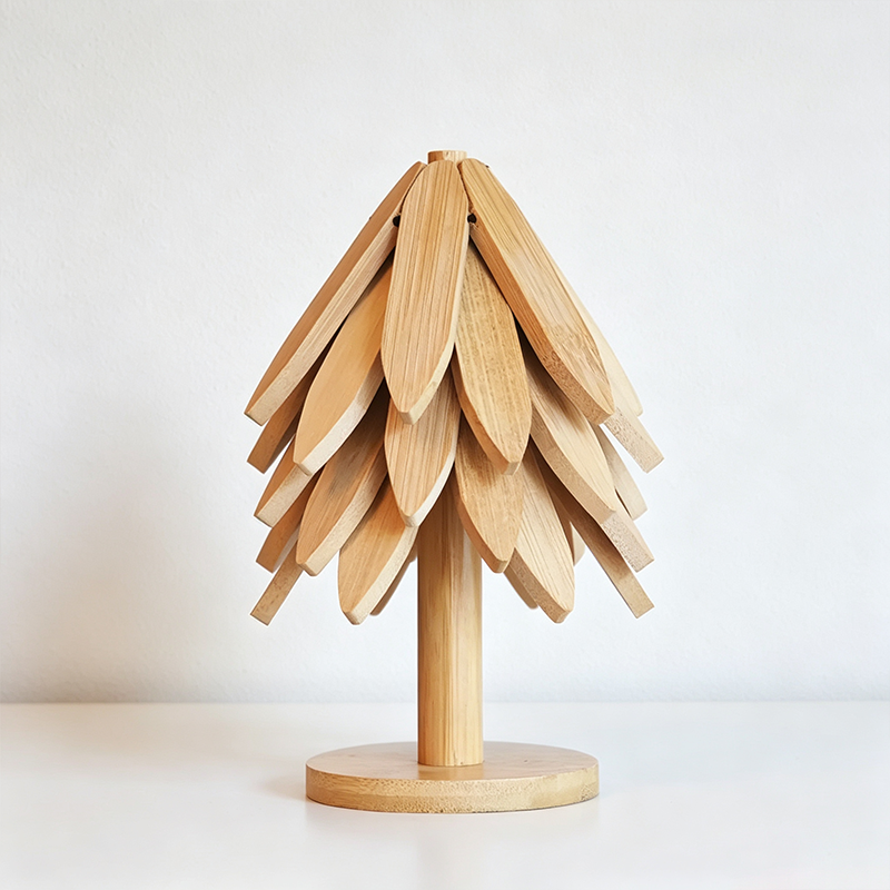 CouldNook Wooden Tree Trivet, 2‑in‑1 Kitchen Table Decor