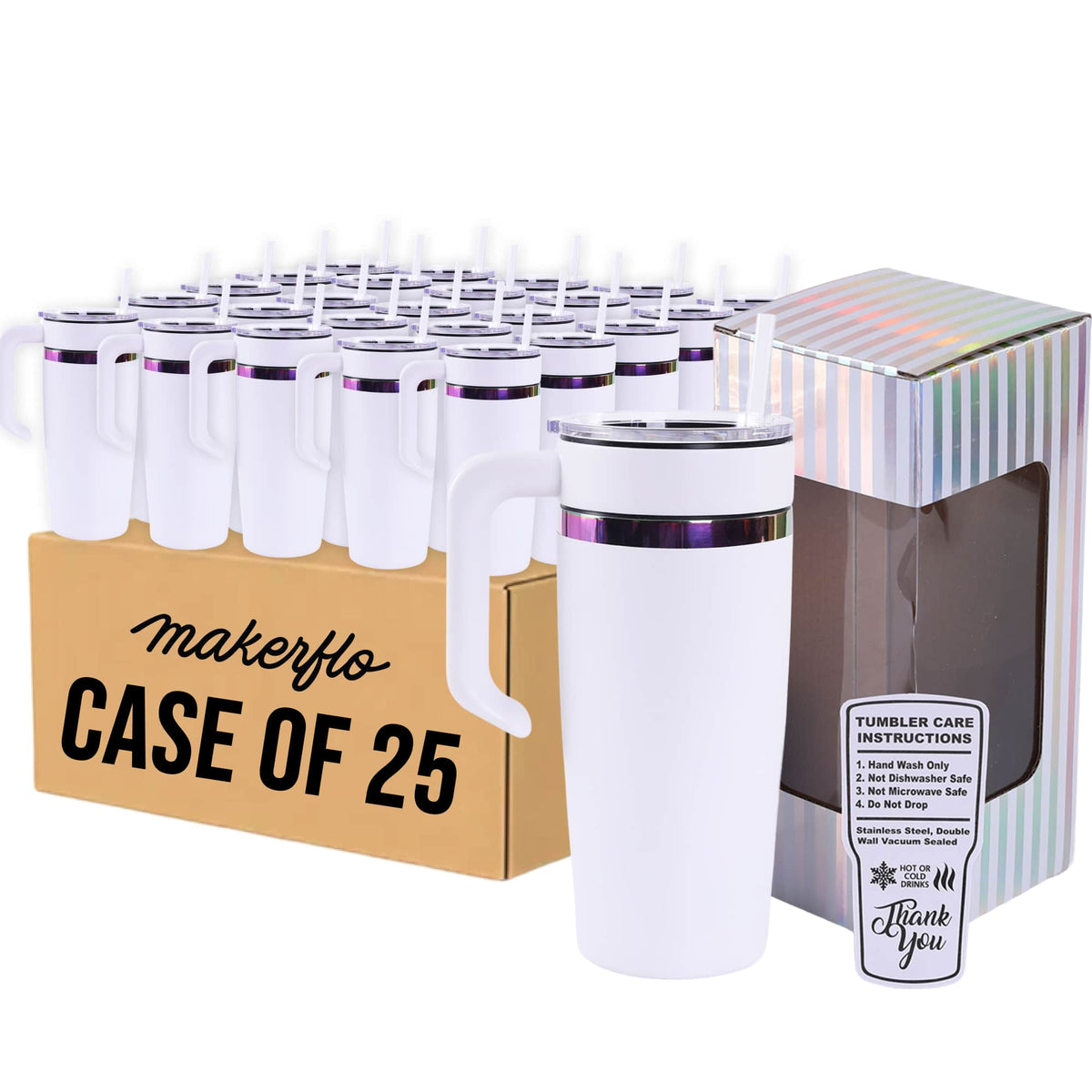 20oz Electroplated Tumbler with Handle