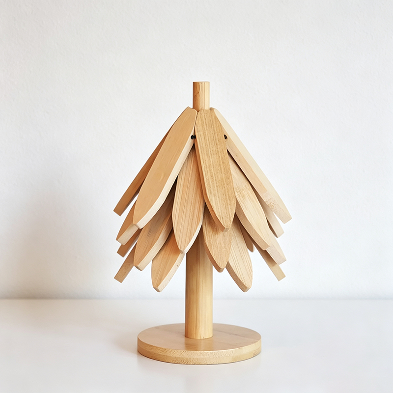 CouldNook Wooden Tree Trivet, 2‑in‑1 Kitchen Table Decor