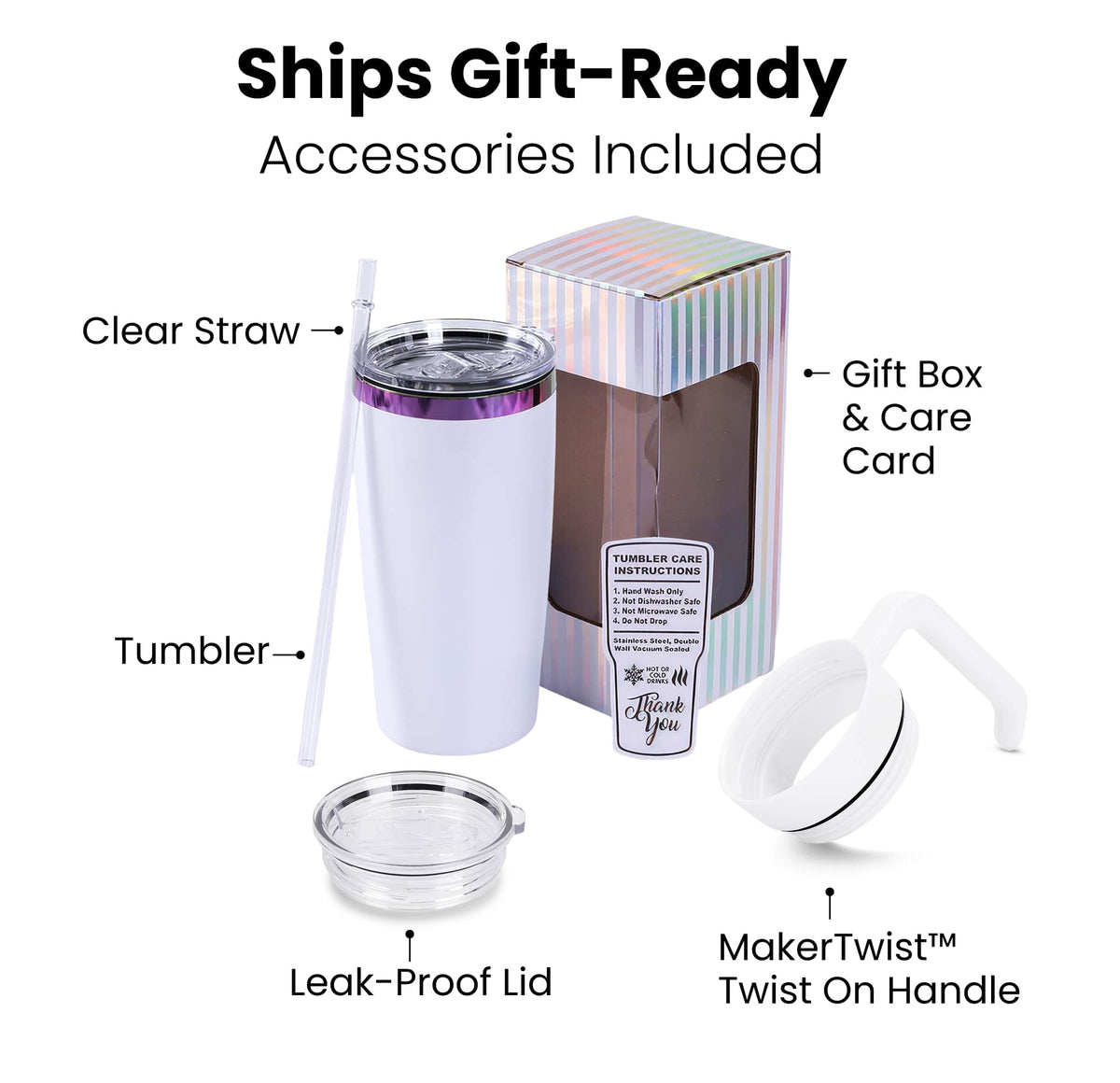 20oz Electroplated Tumbler with Handle