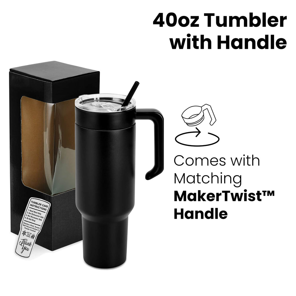 40oz Tumbler with Handle CUSTOMIZABLE