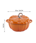 Enameled Cast Iron Pumpkin Dutch Oven