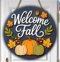 WELCOME FALL DOOR HANGER 18"