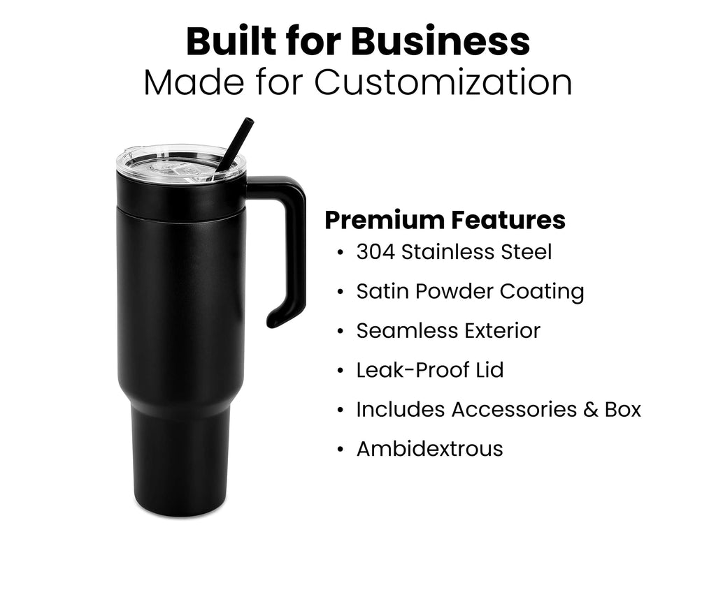 40oz Tumbler with Handle CUSTOMIZABLE