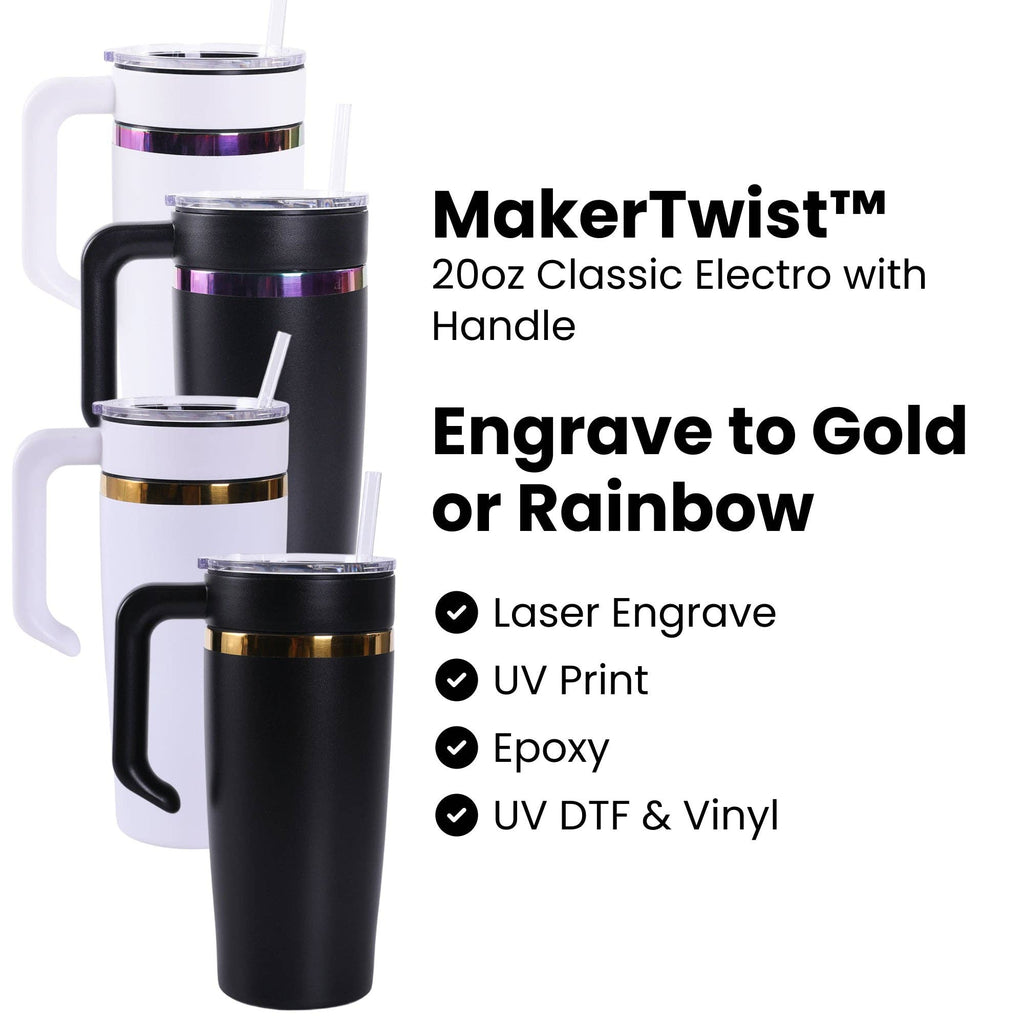 20oz Electroplated Tumbler with Handle