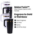 20oz Electroplated Tumbler with Handle