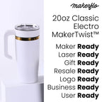 20oz Electroplated Tumbler with Handle